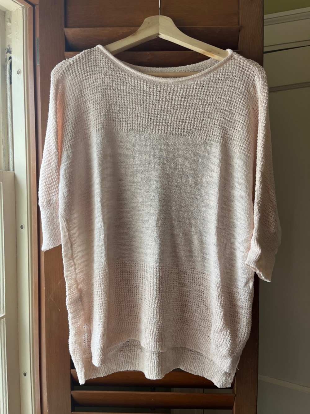 Lou & Grey Pale Blush Knit Scoop Neck Sweater